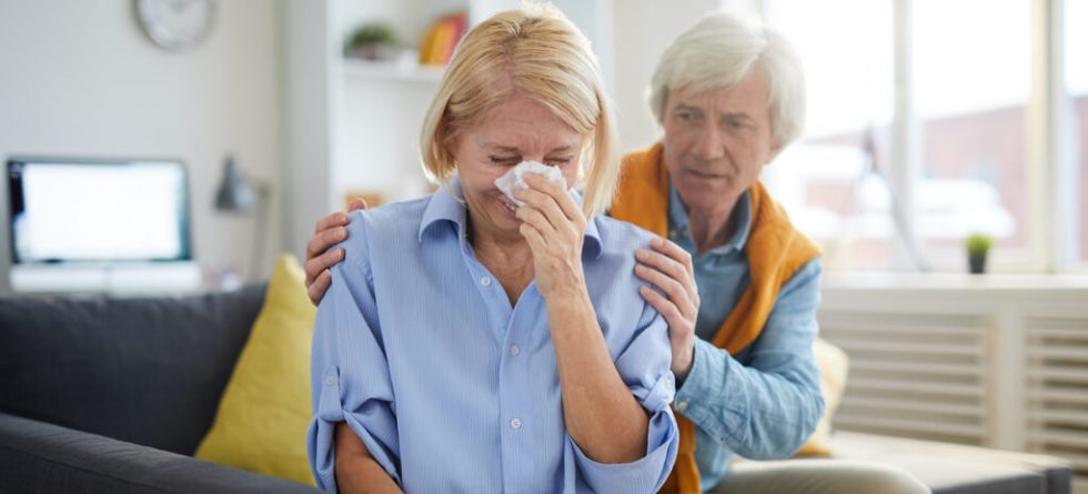 why do dementia patients cry